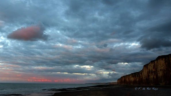 Pink blue purple teal sunset